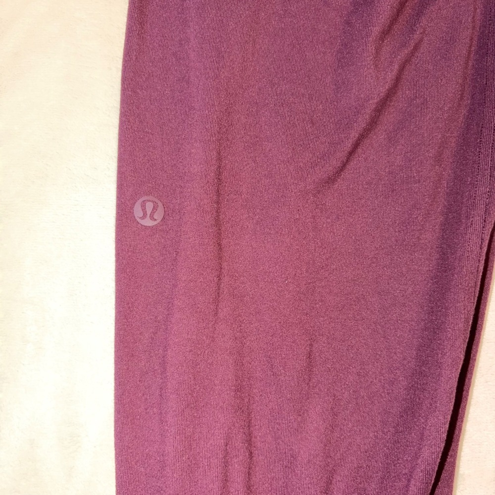 Lululemon Jogger 28 Burgundy Wine Nulu High Rise Pants LW5DP3S Size 4 - Picture 7 of 8
